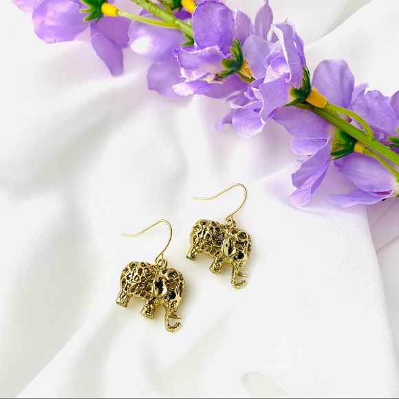 🌹PURE EXPRESSION Hypo Allergenic Elephant charm pendant goldtone dangle … - Picture 6 of 8